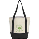 Small Recycled 8oz Cotton Tote — Black (BK) — decorated front view