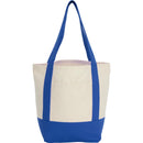 Small Recycled 8oz Cotton Tote — Blue (BL) — blank front view