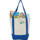 Small Recycled 8oz Cotton Tote — Blue (BL) — blank product view