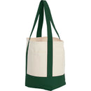 Small Recycled 8oz Cotton Tote — Dark Green — blank left angle