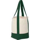 Small Recycled 8oz Cotton Tote — Dark Green — blank right angle