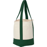 Small Recycled 8oz Cotton Tote — Dark Green — blank right angle — 30