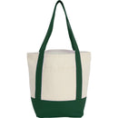 Small Recycled 8oz Cotton Tote — Dark Green — blank front view