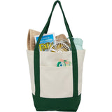 Small Recycled 8oz Cotton Tote — Dark Green — blank product view — 27