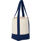 Small Recycled 8oz Cotton Tote — Navy (NY) — blank right angle — 12