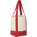 Small Recycled 8oz Cotton Tote — Red (RD) — blank right angle