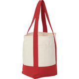 Small Recycled 8oz Cotton Tote — Red (RD) — blank right angle — 24