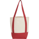 Small Recycled 8oz Cotton Tote — Red (RD) — blank back view