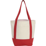 Small Recycled 8oz Cotton Tote — Red (RD) — blank front view — 22