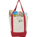 Small Recycled 8oz Cotton Tote — Red (RD) — blank product view