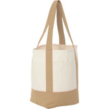 Small Recycled 8oz Cotton Tote — Tan (TN) — blank right angle — 6