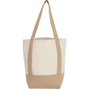 Small Recycled 8oz Cotton Tote — Tan (TN) — blank back view