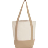 Small Recycled 8oz Cotton Tote — Tan (TN) — blank back view — 5