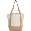 Small Recycled 8oz Cotton Tote — Tan (TN) — blank front view