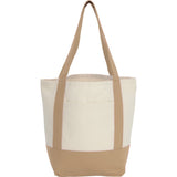 Small Recycled 8oz Cotton Tote — Tan (TN) — blank front view — 4