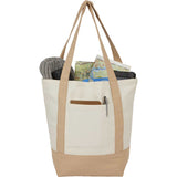 Small Recycled 8oz Cotton Tote — Tan (TN) — blank product view — 3