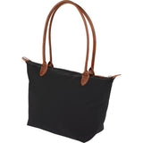Fontaine Recycled Tote — Black (BK) — blank left angle — 8