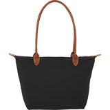 Fontaine Recycled Tote — Black (BK) — blank back view — 6