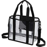Small Clear Stadium Tote — Black (BK) — blank left angle — 9