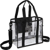 Small Clear Stadium Tote — Black (BK) — blank right angle — 8