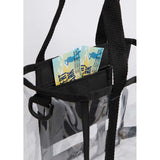 Small Clear Stadium Tote — Black (BK) — blank detail view — 5
