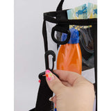 Small Clear Stadium Tote — Black (BK) — blank detail view — 6