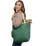 Sol Jute Classic Shopper Tote — Green (GR) — blank product view — 16