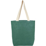 Sol Jute Classic Shopper Tote — Green (GR) — blank back view — 13