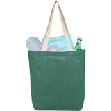 Sol Jute Classic Shopper Tote — Green (GR) — blank product view — 11
