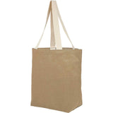 Sol Jute Classic Shopper Tote — Natural (NT) — blank left angle — 22