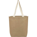 Sol Jute Classic Shopper Tote — Natural (NT) — blank front view — 19