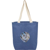 Sol Jute Classic Shopper Tote — Navy (NY) — decorated front view — 4