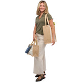 Sol Recycled Cotton & Jute Shopper Tote — Natural (NT) — blank product view — 5