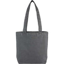 Recycled Washed 10 oz Cotton Tote — Black (BK) — blank back view