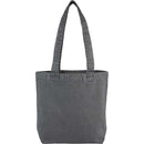 Recycled Washed 10 oz Cotton Tote — Black (BK) — blank front view