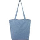 Recycled Washed 10 oz Cotton Tote — Navy (NY) — blank back view