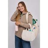 Mini Recycled 15 oz Cotton Souvenirs Tote — Natural (NT) — blank product view — 12