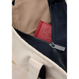 Recycled 12oz Zip Top Canvas Tote — Navy (NY) — blank detail view — 17