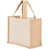 Sol Recycled Cotton & Jute Gift Tote — Natural (NT) — blank left angle — 7