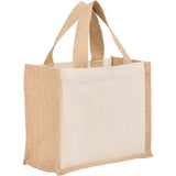 Sol Recycled Cotton & Jute Gift Tote — Natural (NT) — blank right angle — 6