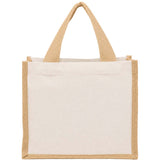 Sol Recycled Cotton & Jute Gift Tote — Natural (NT) — blank front view — 5