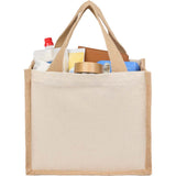 Sol Recycled Cotton & Jute Gift Tote — Natural (NT) — blank product view — 3