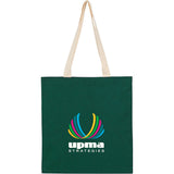 Dakota 5 oz Recycled Cotton Tote — Green (GR) — decorated front view — 12