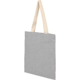 Dakota 5 oz Recycled Cotton Tote — Gray (GY) — blank left angle — 8