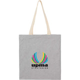 Dakota 5 oz Recycled Cotton Tote — Gray (GY) — decorated front view — 10