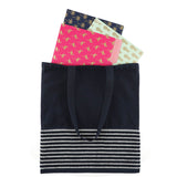 Recycled Soft Feel Convention Tote — Navy (NY) — blank front view — 5