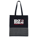 Recycled Soft Feel Convention Tote — Navy (NY) — decorated front view