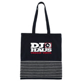 Recycled Soft Feel Convention Tote — Navy (NY) — decorated front view — 3