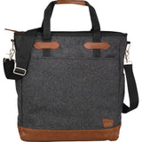Field & Co.® Campster Wool 15" Computer Tote — Charcoal (CA) — blank front view — 6