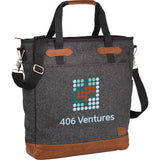 Field & Co.® Campster Wool 15" Computer Tote — Charcoal (CA) — decorated product view — 5
